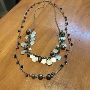 Bobbles and other stuff multipendant necklace.